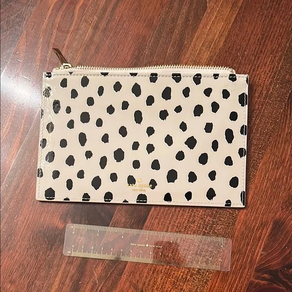 Kate Spade Cream and Black Polka Dot Pencil Pouch - Picture 14 of 14